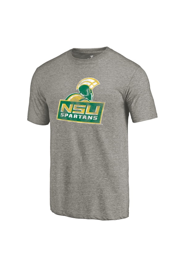 Men's Heathered Gray Norfolk State Spartans Classic Primary Tri-Blend T-Shirt