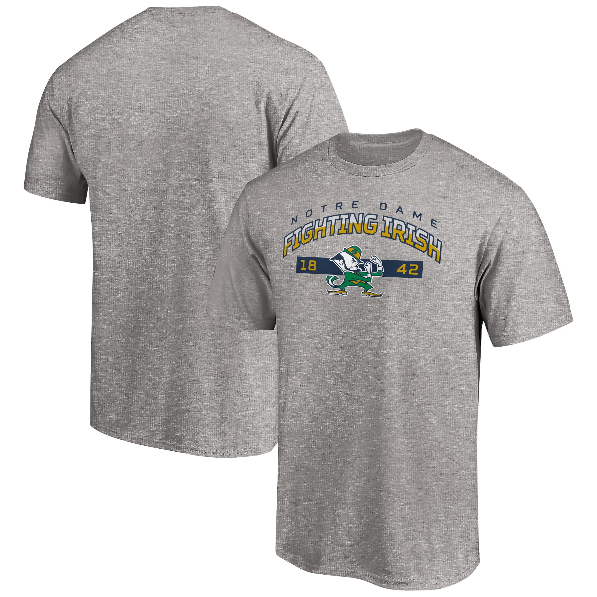 Men's Heathered Gray Notre Dame Fighting Irish True Champion T-Shirt ...
