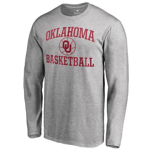 Men's Heathered Gray Oklahoma Sooners In Bounds Long Sleeve T-Shirt