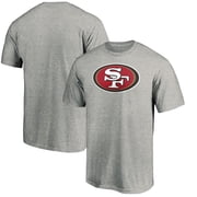Mens Fanatics Heather Gray San Francisco 49ers Primary Logo T-Shirt