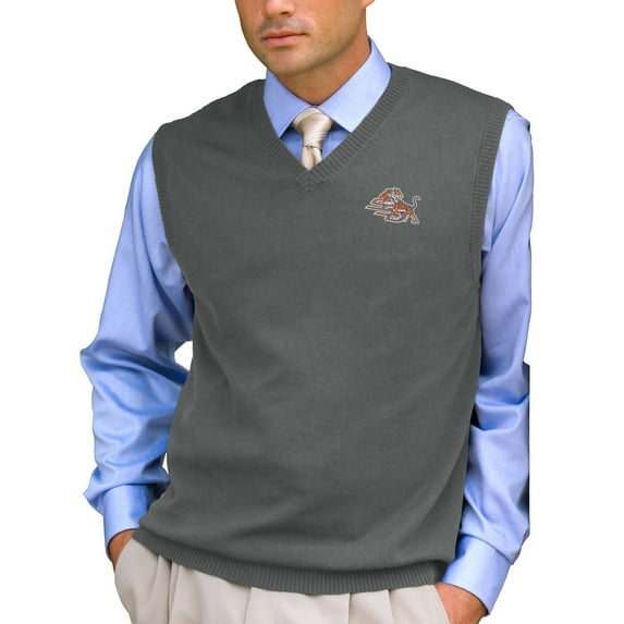 Men's Heathered Gray Savannah State Tigers Milano Knit Sweater Vest