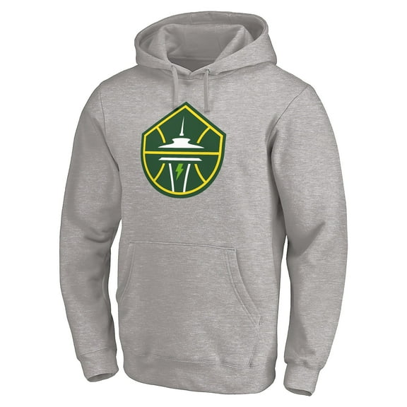 Men's Heathered Gray Seattle Storm Primary Logo Pullover Hoodie