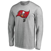 Men's Heathered Gray Tampa Bay Buccaneers Primary Logo Long-Sleeve T-Shirt