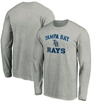 Men's Heathered Gray Tampa Bay Rays Team Heart & Soul Long Sleeve T-Shirt