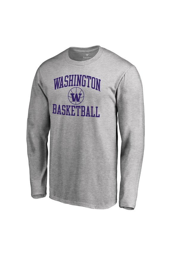 Men's Heathered Gray Washington Huskies In Bounds Long Sleeve T-Shirt