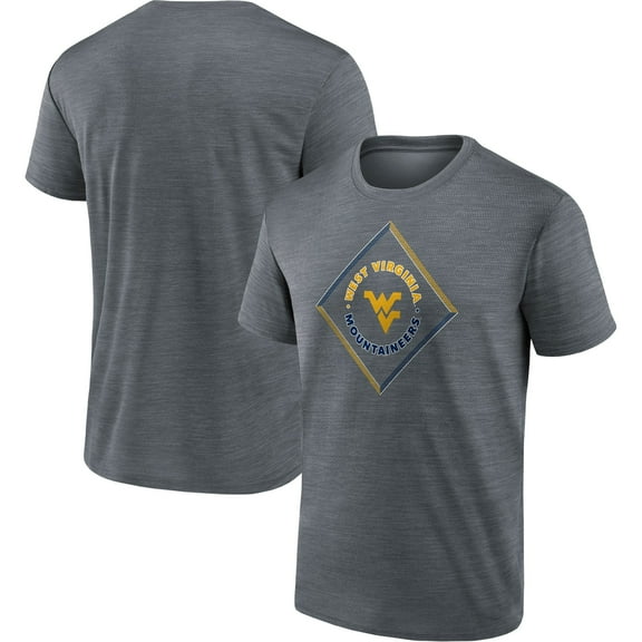 Men's Heathered Gray West Virginia Mountaineers Play Ball Channel Mesh Rowan T-Shirt