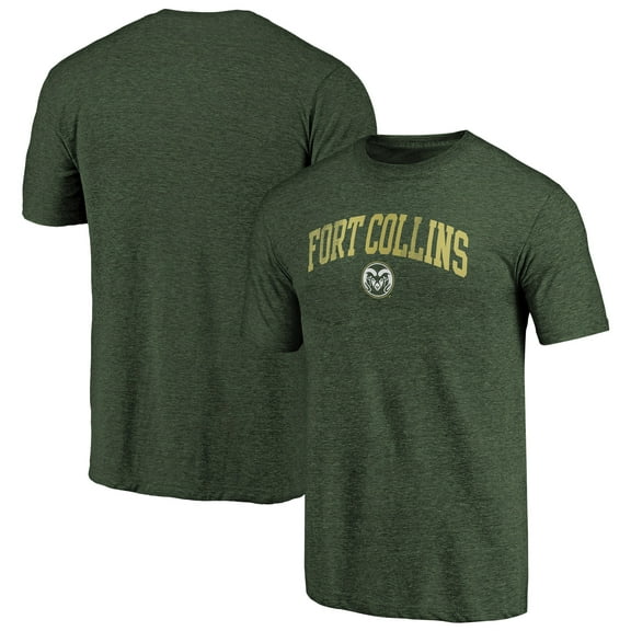 Men's Heathered Green Colorado State Rams Arched City Tri-Blend T-Shirt