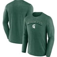 thumbnail image 1 of Men's Heathered Green Michigan State Spartans Go Deep Long Sleeve T-Shirt, 1 of 3