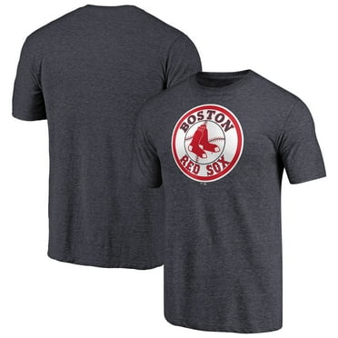 Men's Heathered Navy Boston Red Sox Cooperstown Collection Forbes Tri-Blend T-Shirt