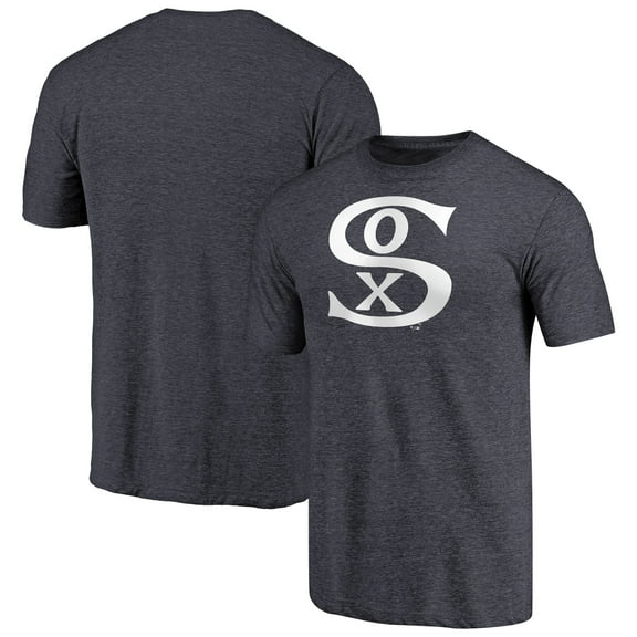 Men's Heathered Navy Chicago White Sox Cooperstown Collection Forbes Tri-Blend T-Shirt