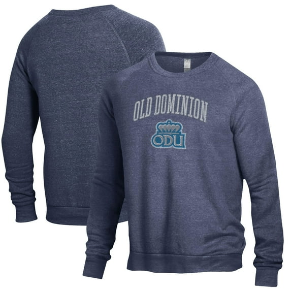 Men's Heathered Navy Old Dominion Monarchs The Champ Tri-Blend Pullover Sweatshirt
