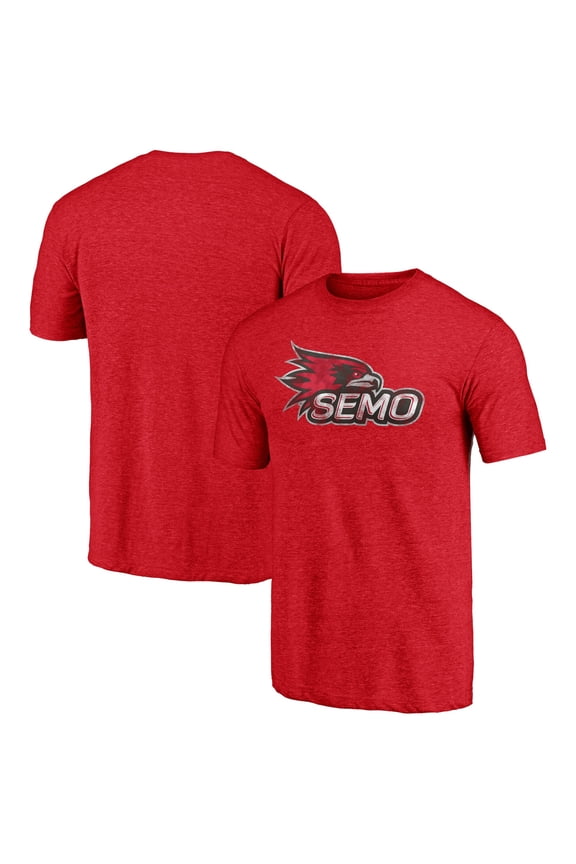 Men's Heathered Red SEMO Redhawks Classic Primary Tri-Blend T-Shirt