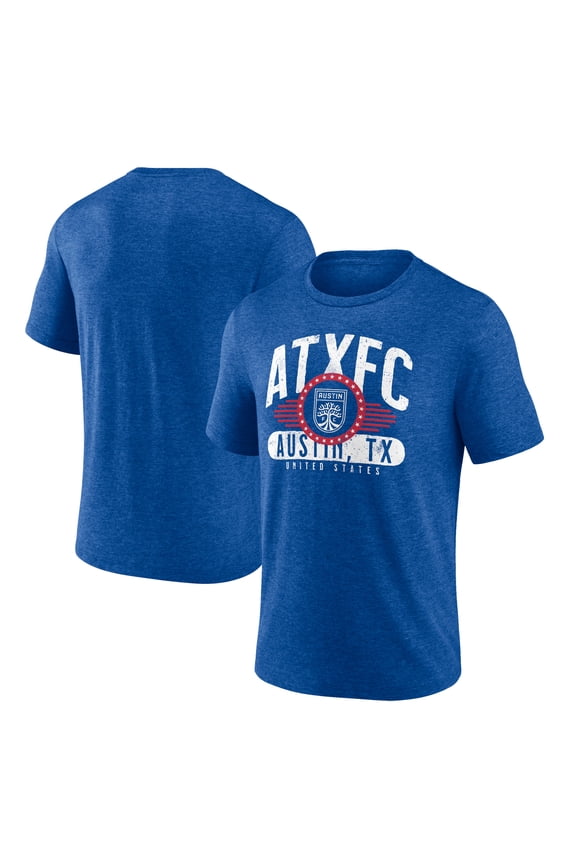 Men's Heathered Royal Austin FC Badge of Honor Tri-Blend T-Shirt