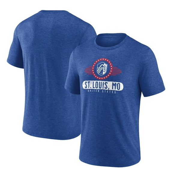 Men's Heathered Royal St. Louis City SC Badge of Honor Tri-Blend T-Shirt