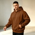thumbnail image 1 of Men's Heavy Blend Drawcord Hooded Sweatshirt fall winter Casual Long Sleeves Hooded Sweatshirt with Kangaroo Pockets Coffee M, 1 of 6