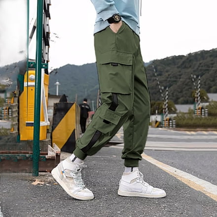Men's Heavy Duty Cargo Pants Wear Resistant Multi Pocket Site Work Bottoms S-XL
