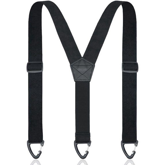 Men's Heavy Duty Suspenders - 1.5 Inch Wide Y-Back Design with 3 Snap ...
