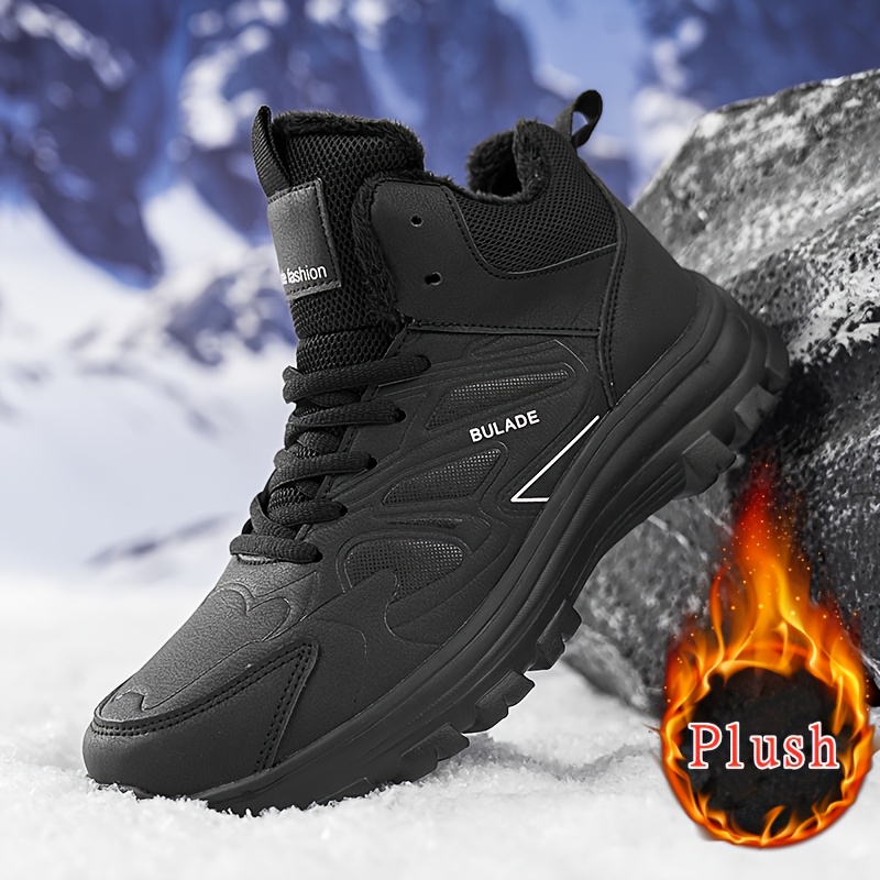 Men's Heavy-Duty Winter Boots with Thick PU Upper & MD Sole - High-Top ...