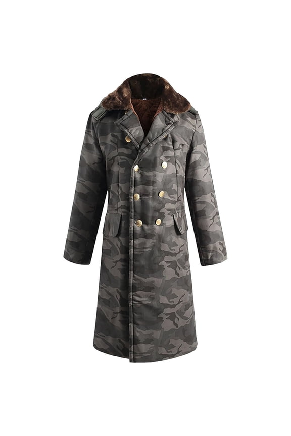 Men's Heavy Duty Winter Long Insulated Work Coat Windproof Cold Thermal Jacket For Outdoor Labor