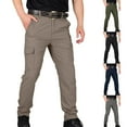 thumbnail image 1 of Men's Heavy-Duty Work Pants - Work Pants for Men Ripstop Cargo, Extra-Deep Pockets, Construction & Hiking Khaki S, 1 of 5