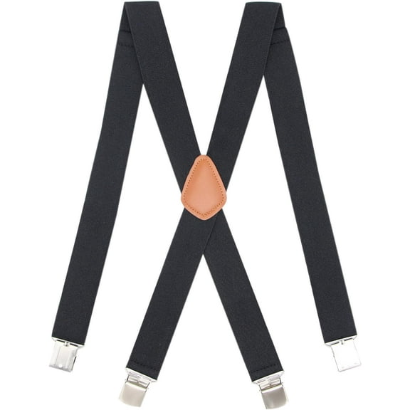 Men’s Heavy Duty X- Back Suspenders-Adjustable Size, Long & Elastic Braces