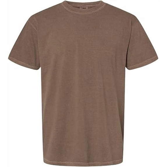 Men's Heavy Weight Crew Neck Cotton T-Shirt - Thick Distressed Washed T-Shirts for Men