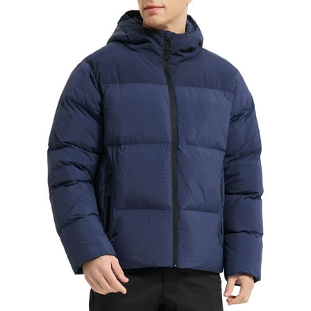 Men's Heavy Winter Coat Waterproof Sorona Quilted Performance Parka Jacket Men with Hood