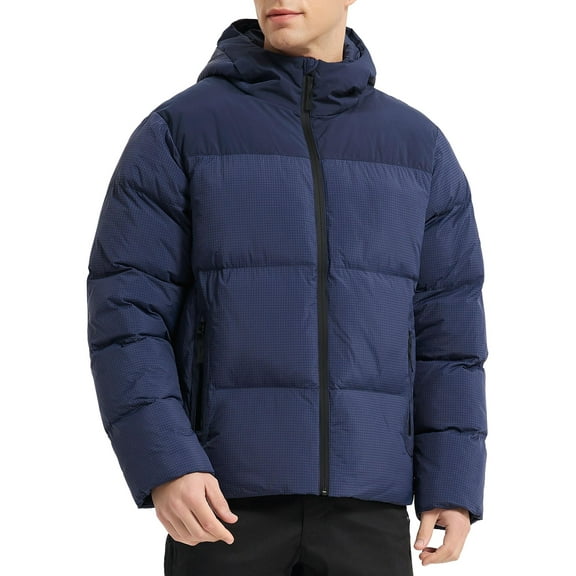 Men's Heavy Winter Coat Waterproof Sorona Quilted Performance Parka Jacket Men with Hood