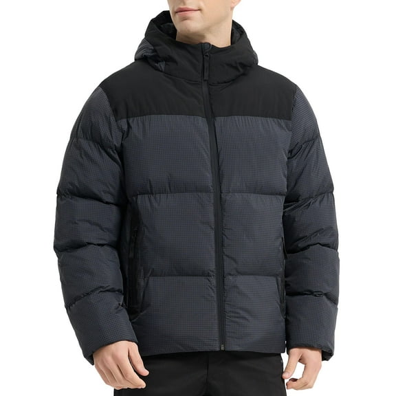 Men's Heavy Winter Coat Waterproof Sorona Quilted Performance Parka Jacket Men with Hood