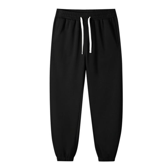 Men's Heavyweight Ankle Sweatpants for Athletic Loose Fit Comfort Elastic Drawstring Waist Flexible Casual Wear Durable Soft Fabric Workout Pant Athletic Hiking Long Pant With Pocket