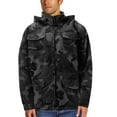 thumbnail image 1 of Men's Heavyweight Army Hunting Camo Removable Hood Quilted Insulated Jacket (Black Camo, 3XL), 1 of 6