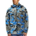 thumbnail image 1 of Men's Heavyweight Army Hunting Camo Removable Hood Quilted Insulated Jacket (Teal/Grey Camo, 5XL), 1 of 6
