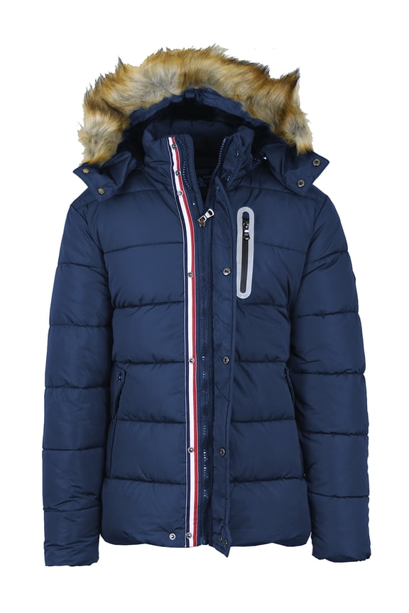 Men's Heavyweight Bomber Parka Zip Jacket With Detachable Hood