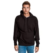 Men s Heavyweight Casual Pullover Hoodie Sweatshirt with Front Pocket Black, S
