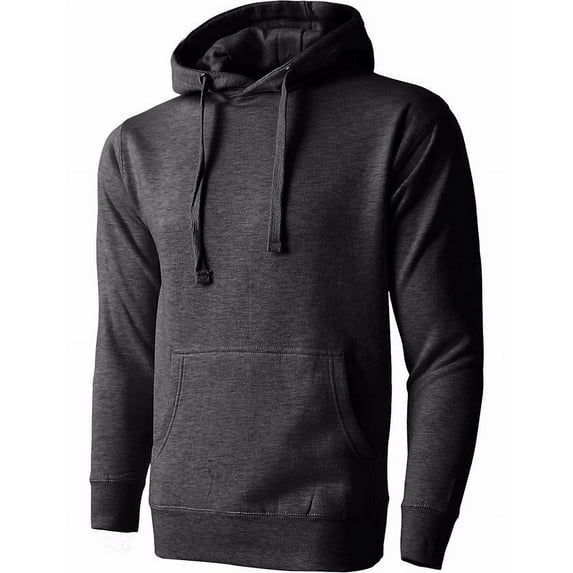 Men’s Heavyweight Casual Pullover Hoodie Sweatshirt with Front Pocket (Charcoal, M)