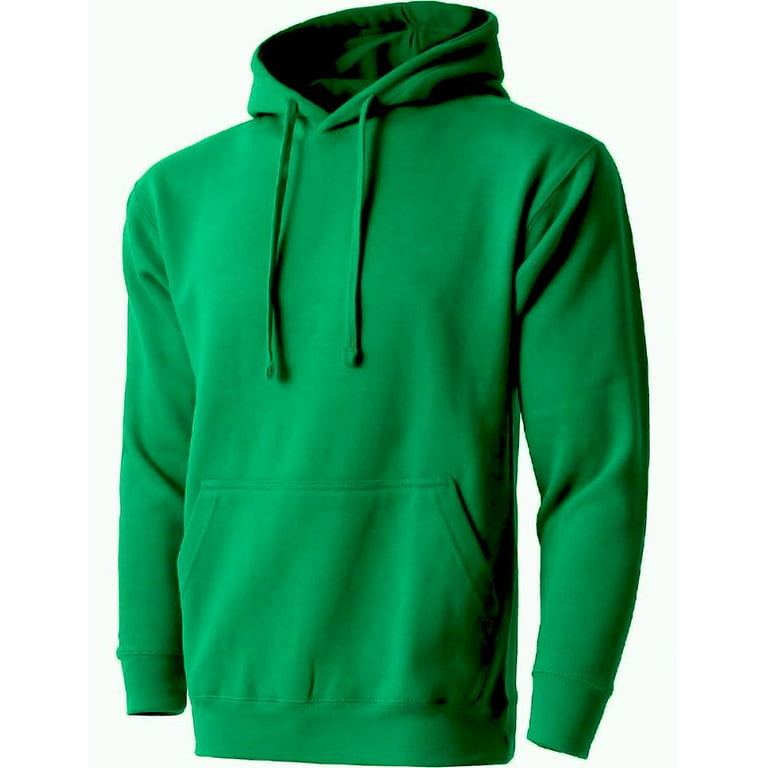 Men’s Heavyweight Casual Pullover Hoodie Sweatshirt with Front Pocket  (Kelly Green, 3XL)