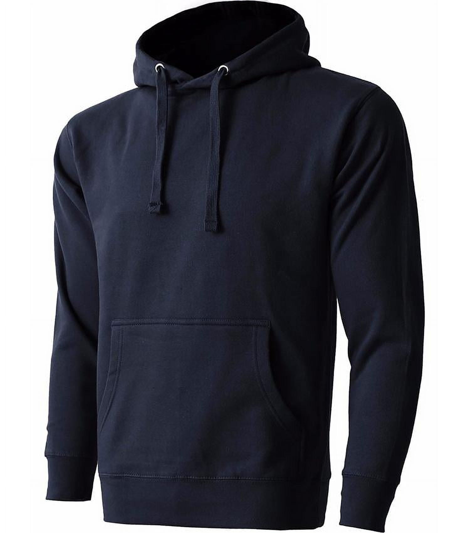 Men s Heavyweight Casual Pullover Hoodie Sweatshirt with Front Pocket Neon Orange 4XL Walmart