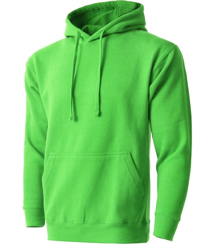 Men's Heavyweight Casual Pullover Hoodie Sweatshirt with Front Pocket (Neon  Orange, M) 