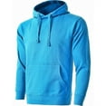thumbnail image 1 of Men’s Heavyweight Casual Pullover Hoodie Sweatshirt with Front Pocket (Turquoise, 3XL), 1 of 1