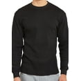 thumbnail image 1 of Men's Heavyweight Cotton Long Sleeve Thermal Top 100% Cotton Long Sleeve Shirt, Black M, 1 Pack, 1 of 4