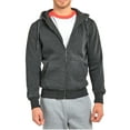 thumbnail image 1 of Men's Heavyweight Fleece Active Casual Cotton Long Sleeve Full-Zip Hoodie, Charcoal Grey XL, 1 Pack, 1 of 4