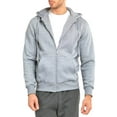 thumbnail image 1 of Men's Heavyweight Fleece Active Casual Cotton Long Sleeve Full-Zip Hoodie, Heather Grey S, 1 Pack, 1 of 4