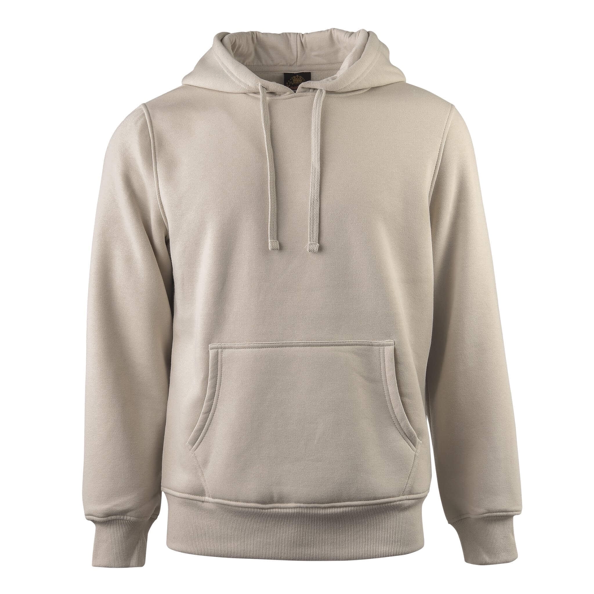Men's Heavyweight Fleece Active Casual Cotton Long Sleeve Pullover Hooded Sweatshirt, Beige M, 1 Pack