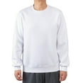 thumbnail image 1 of Men's Heavyweight Fleece Cotton Crewneck Long Sleeve Sweatshirt, White XS, 1 Pack, 1 of 4