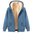 thumbnail image 1 of Men's Heavyweight Full Zip Hoodie Jacket Sherpa Fleece Lined Thick Warm Hooded Sweatshirt Winter Coat with Pockets (5XL, Navy), 1 of 3
