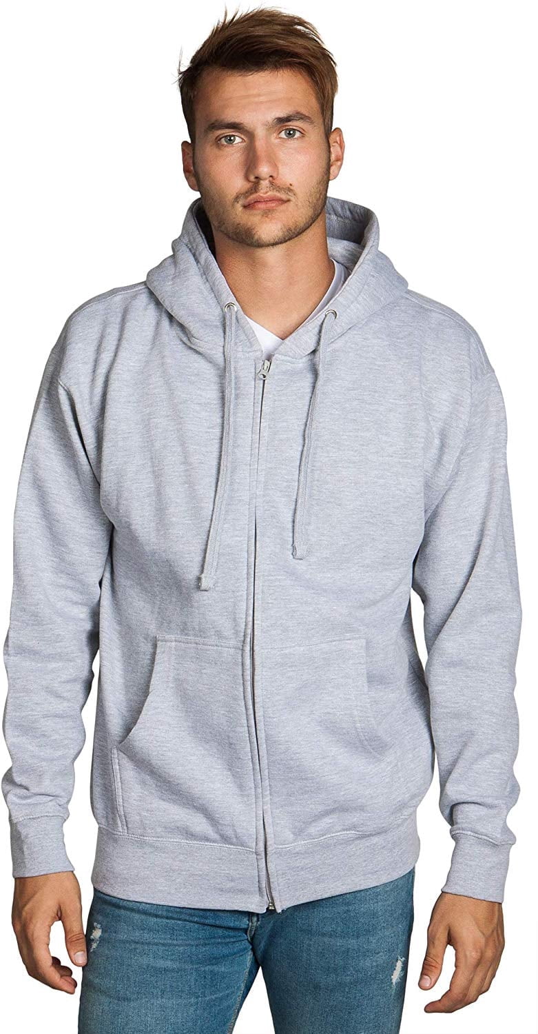 Men's Heavyweight Full Zip up Hoodie | Fleece Jacket | Warm Zipper Casual Sweatshirt with Hood