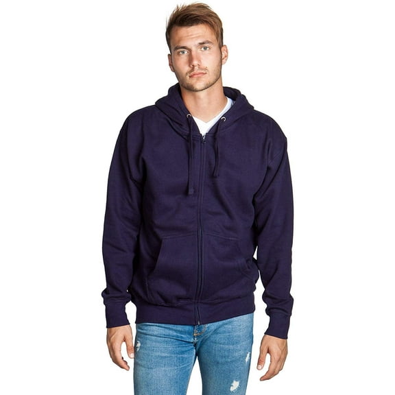 Men's Heavyweight Full Zip up Hoodie | Fleece Jacket | Warm Zipper Casual Sweatshirt with Hood