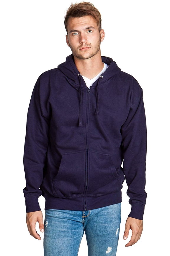 Men's Heavyweight Full Zip up Hoodie | Fleece Jacket | Warm Zipper Casual Sweatshirt with Hood