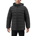 thumbnail image 1 of Men’s Heavyweight Insulated Microfiber Removable Hood Quilted Zip Puffer Jacket (Black, 3XL), 1 of 5
