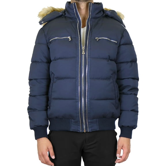 Men's Heavyweight Jacket With Detachable Fur Hood